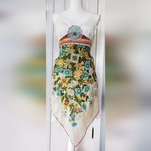 Vintage Handmade Slipdress, NEVER WORN, Size XS-M, Multi-color, Unique